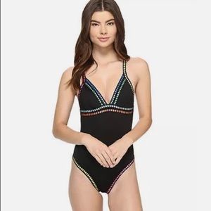 La Blanca Rainbow Threading Along Mio one piece